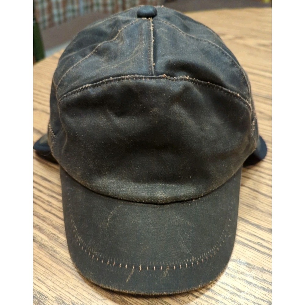 Brown Distressed Hat-Connor Handmade Organic Cotton - Size L - Fleece Interior